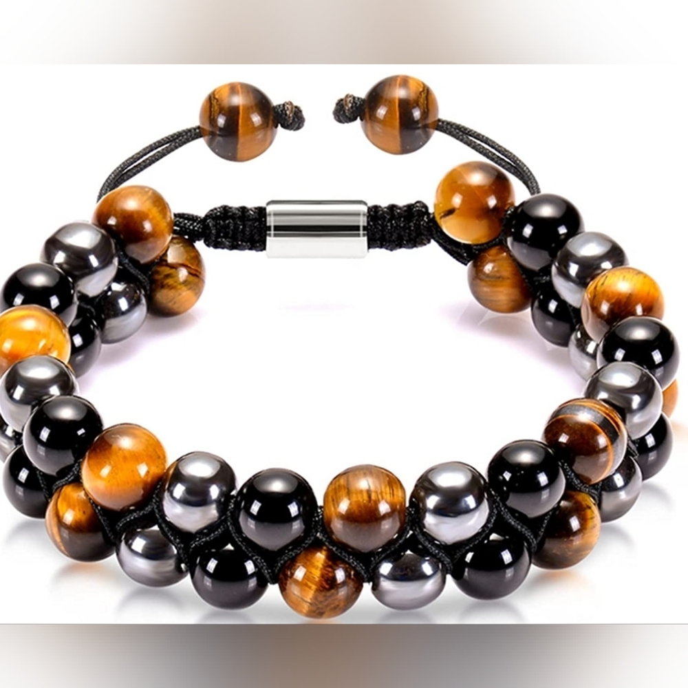 Tiger Eye Triple Protection Bracelet